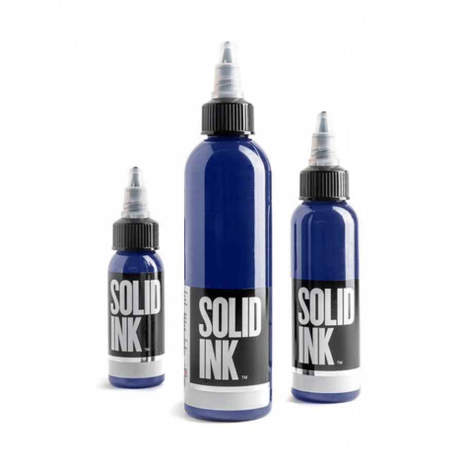 Тату-краска Solid Ink Dark Blue — глубокий тёмно-синий